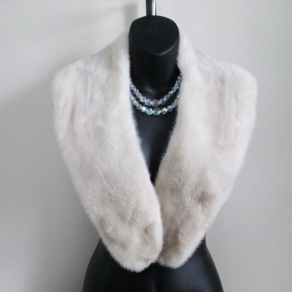 Pearl Mink Fur Collar - Picture 1 of 4